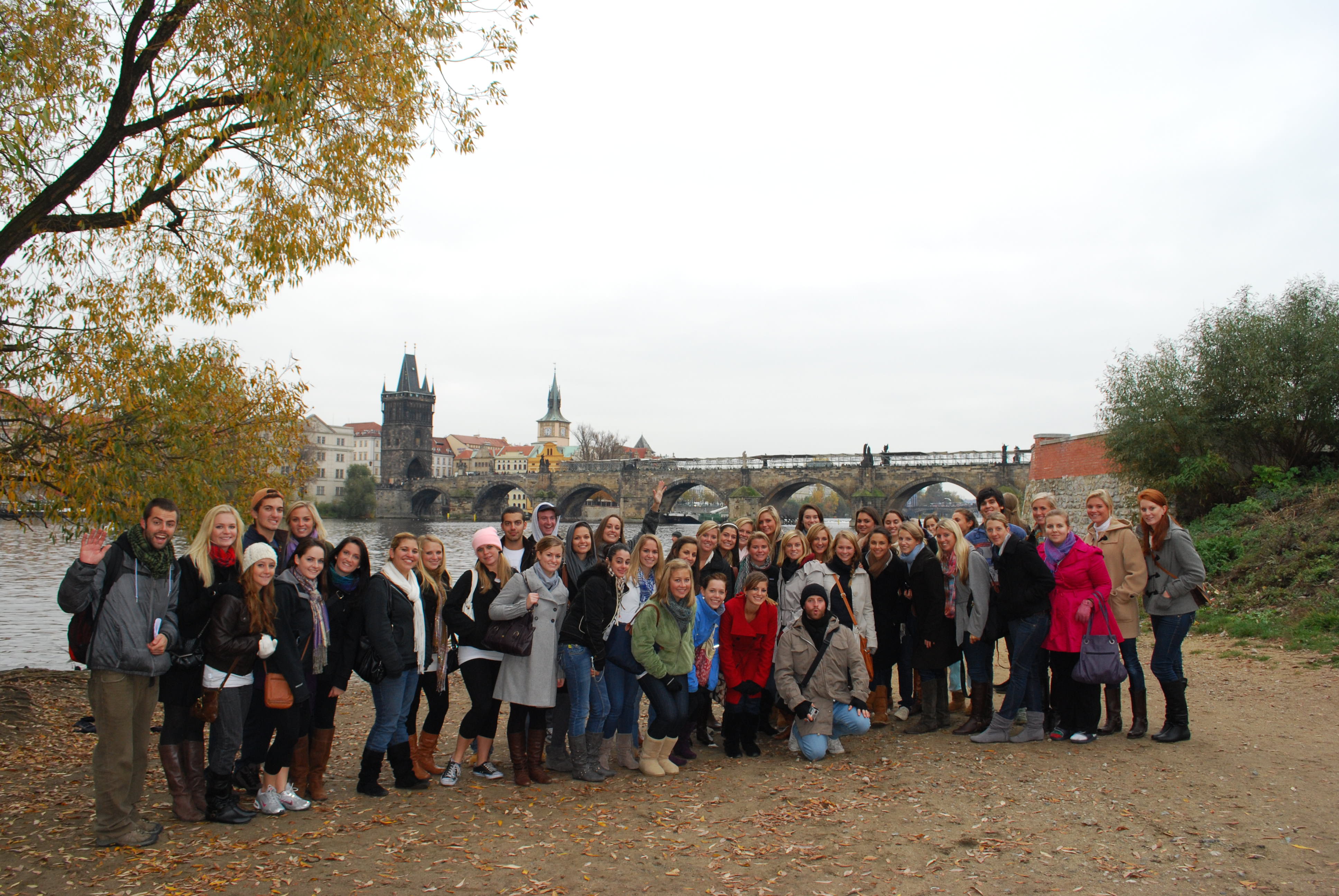 The B2A Crew with the Charles Bridge in the background
