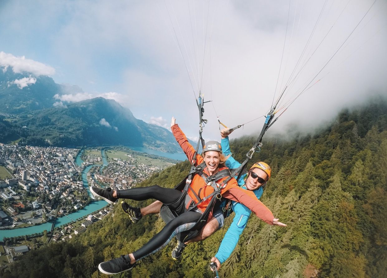 Peak rush: Paragliding the Swiss Alps