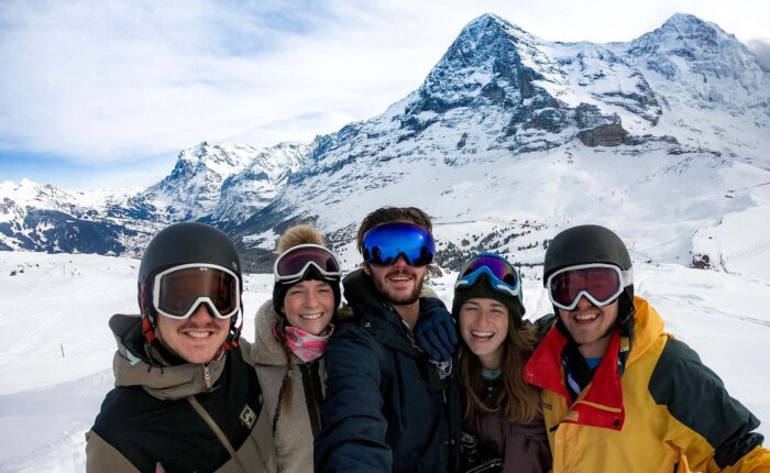 Group in front of Eiger