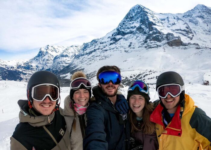 Group in front of Eiger